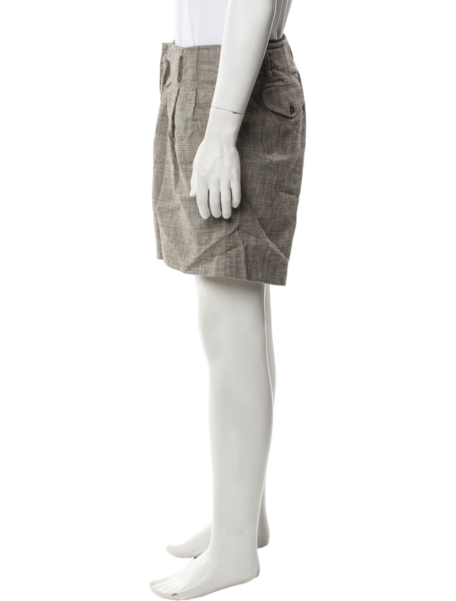 John Elliott Plaid Print Flat Front Shorts